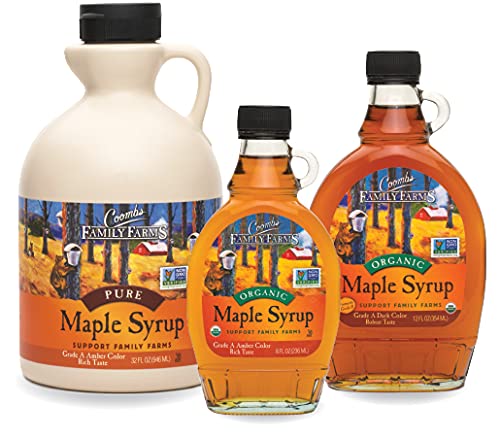 Coombs Family Farms Maple Syrup, Grade A Amber Color, Rich Taste, 64 Fl Oz
