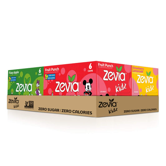 Zevia Kidz Variety Pack, 7.5 Oz Cans (Pack Of 24)