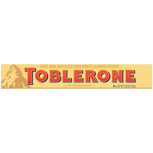 Toblerone Swiss Milk Chocolate Candy Bars with Honey and Almond Nougat, Easter Chocolate, 20 - 3.52 oz Bars