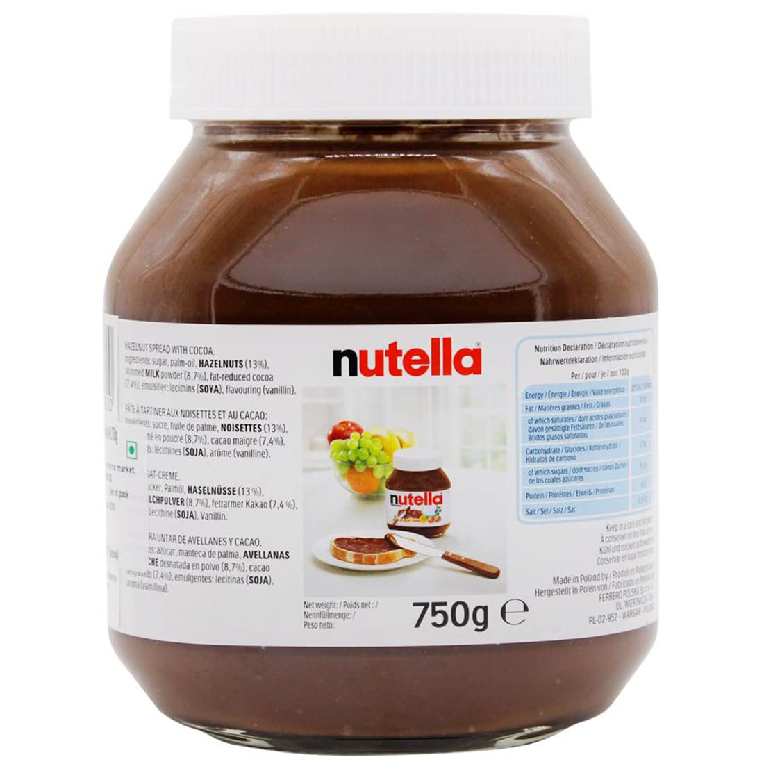 Nutella Chocolate Hazelnut Spread, Perfect on Pancakes, 26.5 oz
