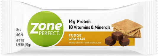 ZonePerfect Protein Bars, 18 Vitamins & Minerals, 14g Protein, Nutritious Snack Bar, Fudge Graham, 20 Count
