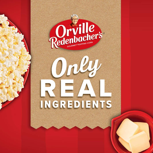 Orville Redenbacher's Movie Theater Butter Microwave Popcorn, 3.29 Ounce Classic Bag, 24-Count