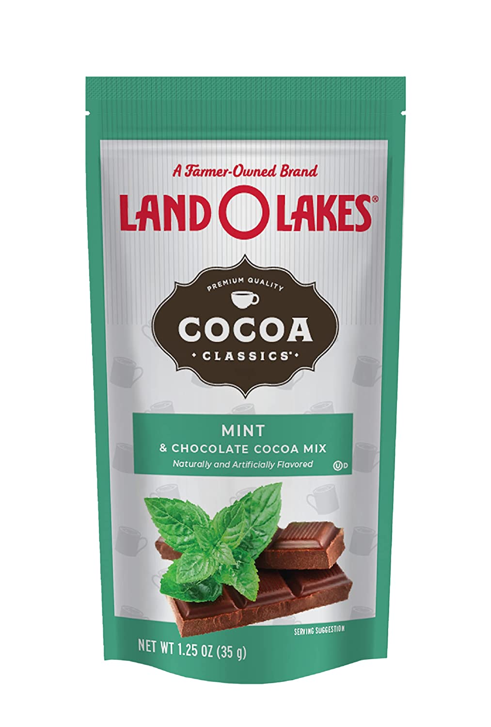 Land O Lakes Cocoa Classics, Mint & Chocolate Hot Cocoa Mix, 1.25 Oz, Pack of 72