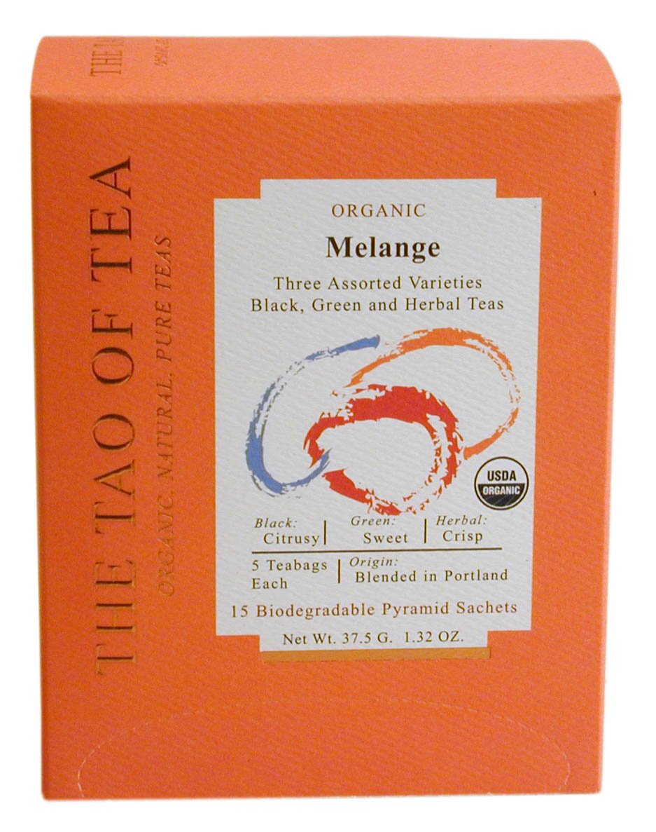 The Tao of Tea, Melange Assorted Pyramid Sachets, 1.32 Ounce