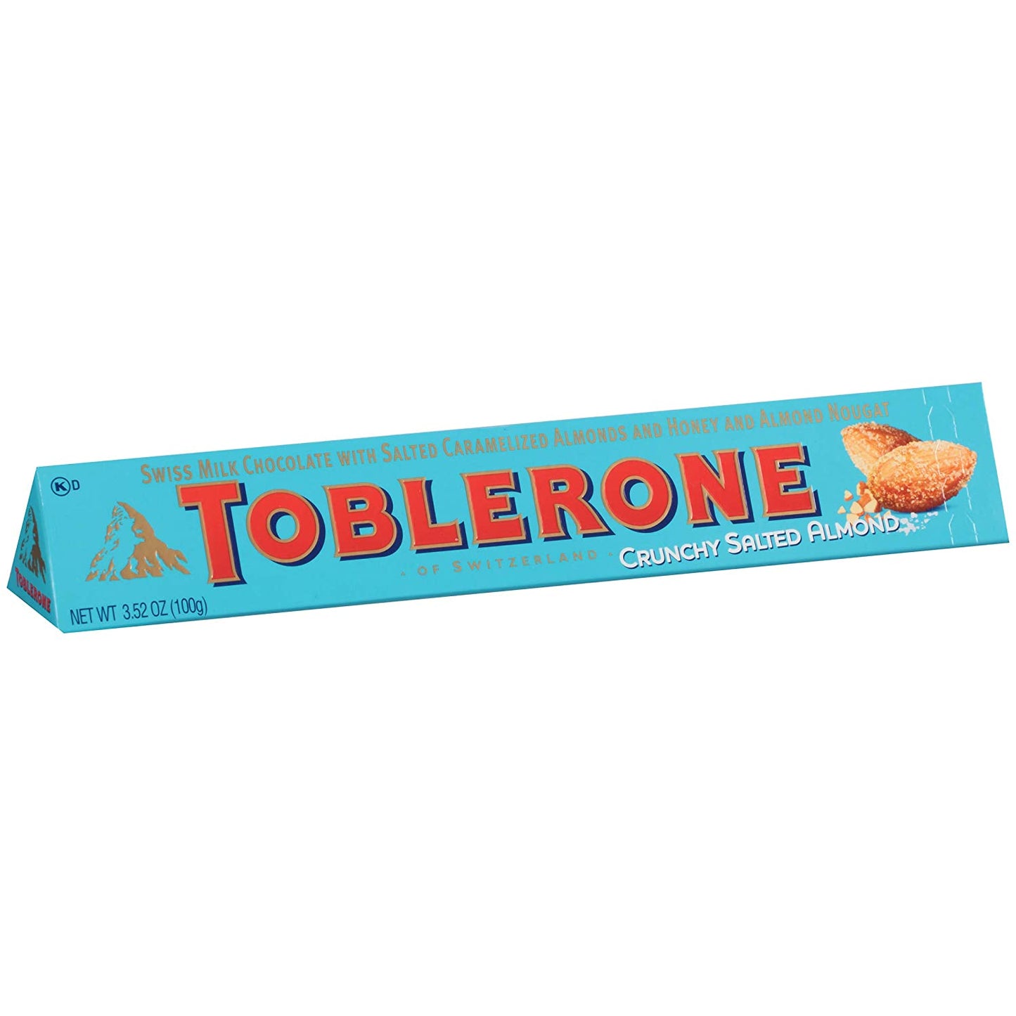Toblerone Swiss Milk Chocolate with Salted Caramelized Almonds & Honey & Almond Nougat, Easter Chocolate, 20 - 3.52 oz Bars