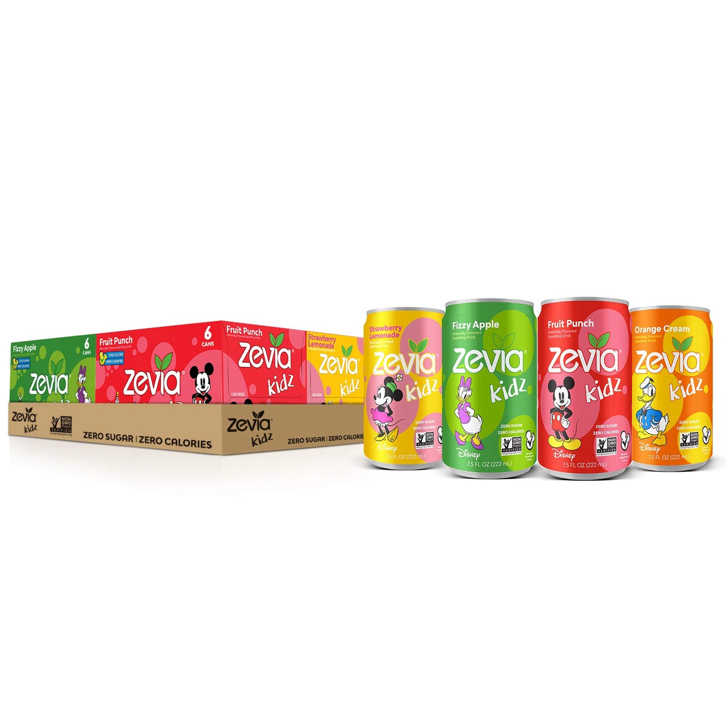 Zevia Kidz Variety Pack, 7.5 Oz Cans (Pack Of 24)