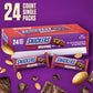 SNICKERS Peanut Brownie Squares Full Size Chocolate Candy Bar, 1.2 oz (Pack of 24)