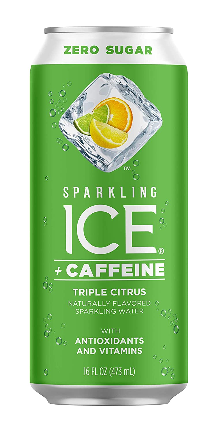 Sparkling Ice +Caffeine Triple Citrus Sparkling Water, 16 fl oz Cans (Pack of 12) & Classic Lemonade Sparkling Water, with Antioxidants and Vitamins, Zero Sugar, 17 fl oz Bottles (Pack of 12)