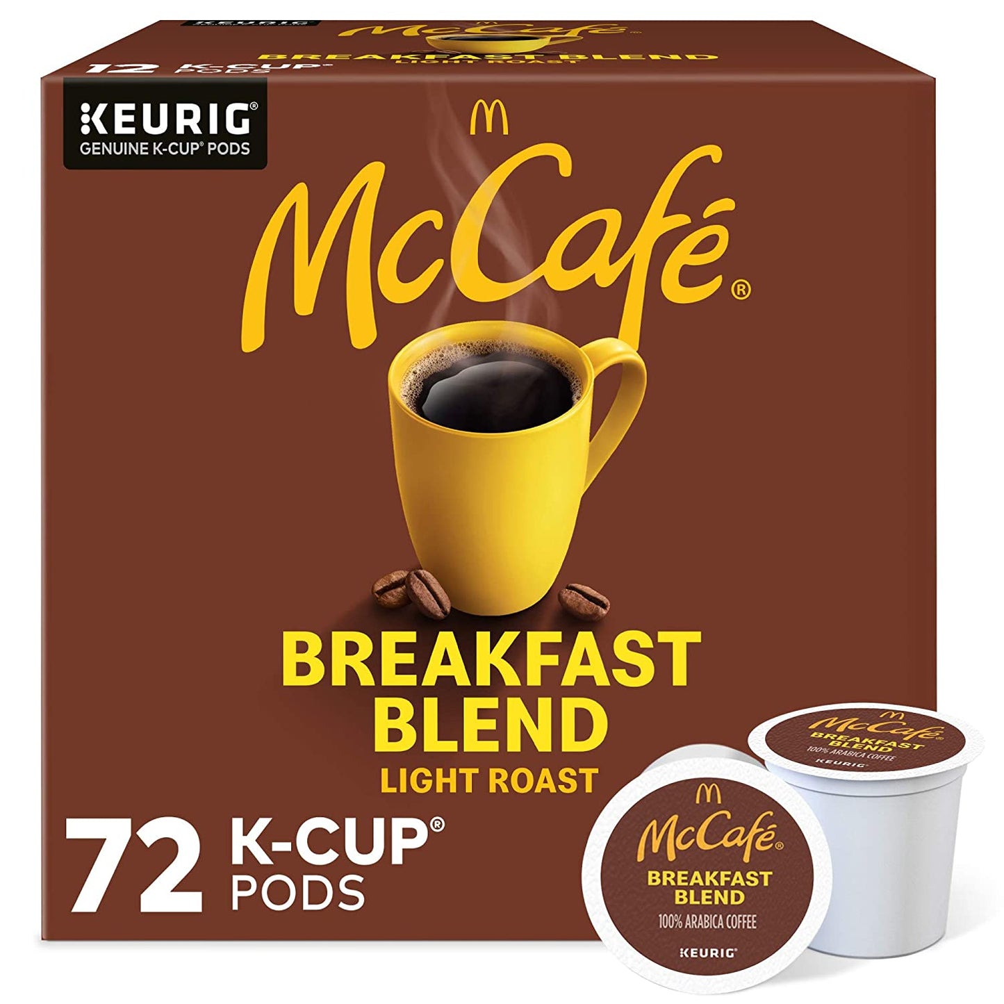 McCafé Breakfast Blend, Keurig Single Serve K-Cup Pods, Light Roast Coffee Pods, 72 Count