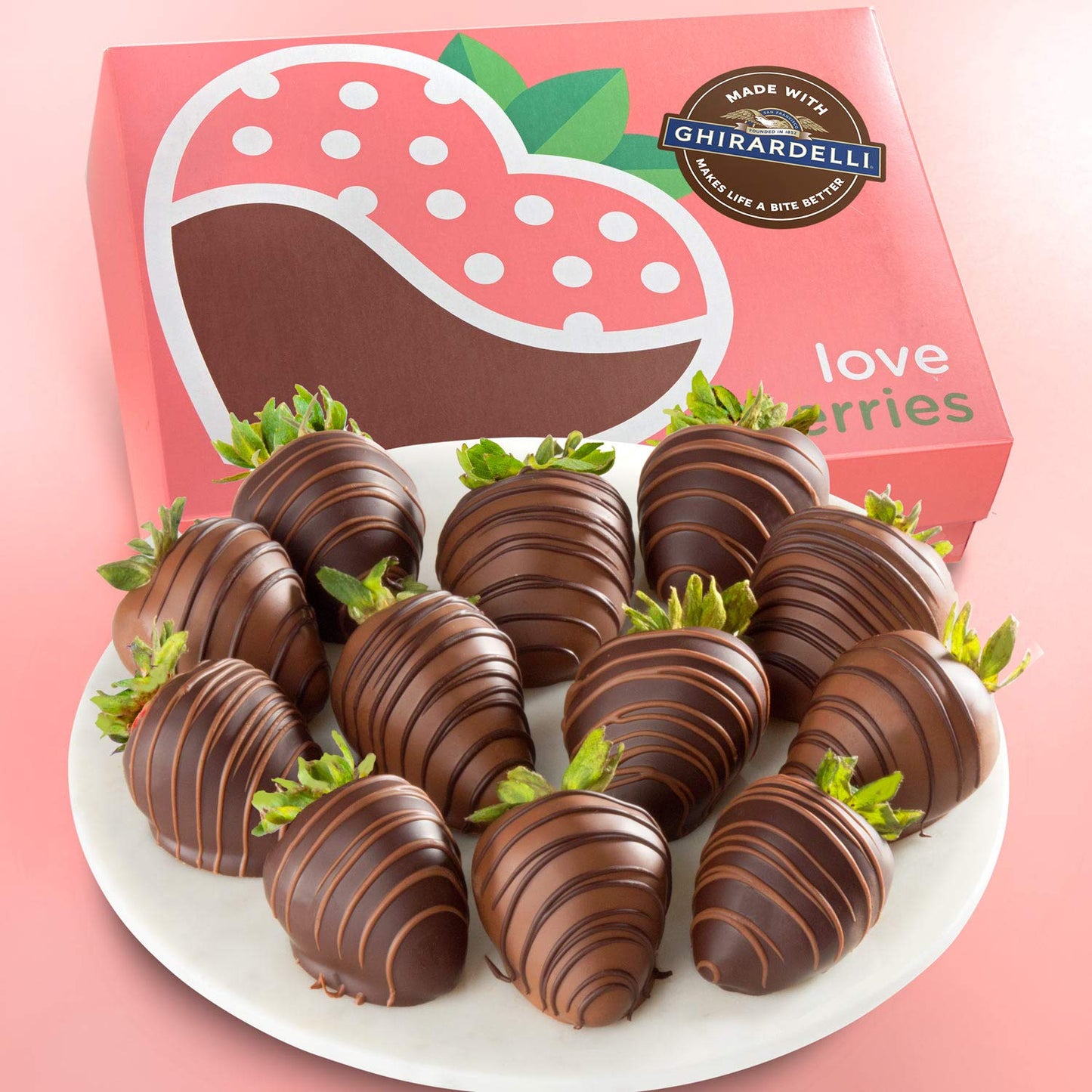 Golden State Fruit Made With Ghirardelli Chocolate Covered Strawberries, 12Count