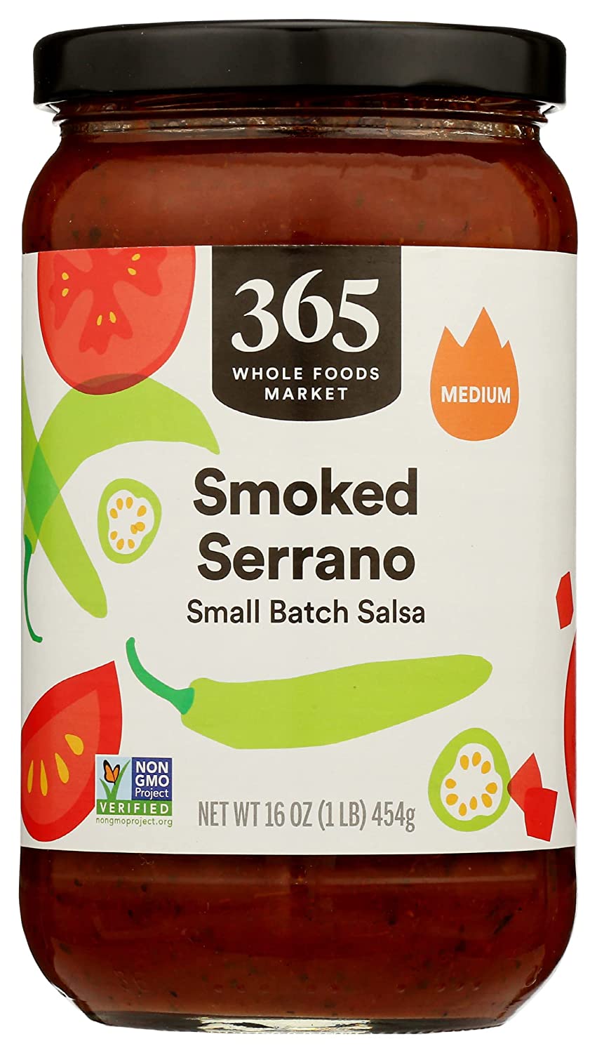 365 by Whole Foods Market, Salsa Serrano Smoked Tomato Charred, 16 Ounce