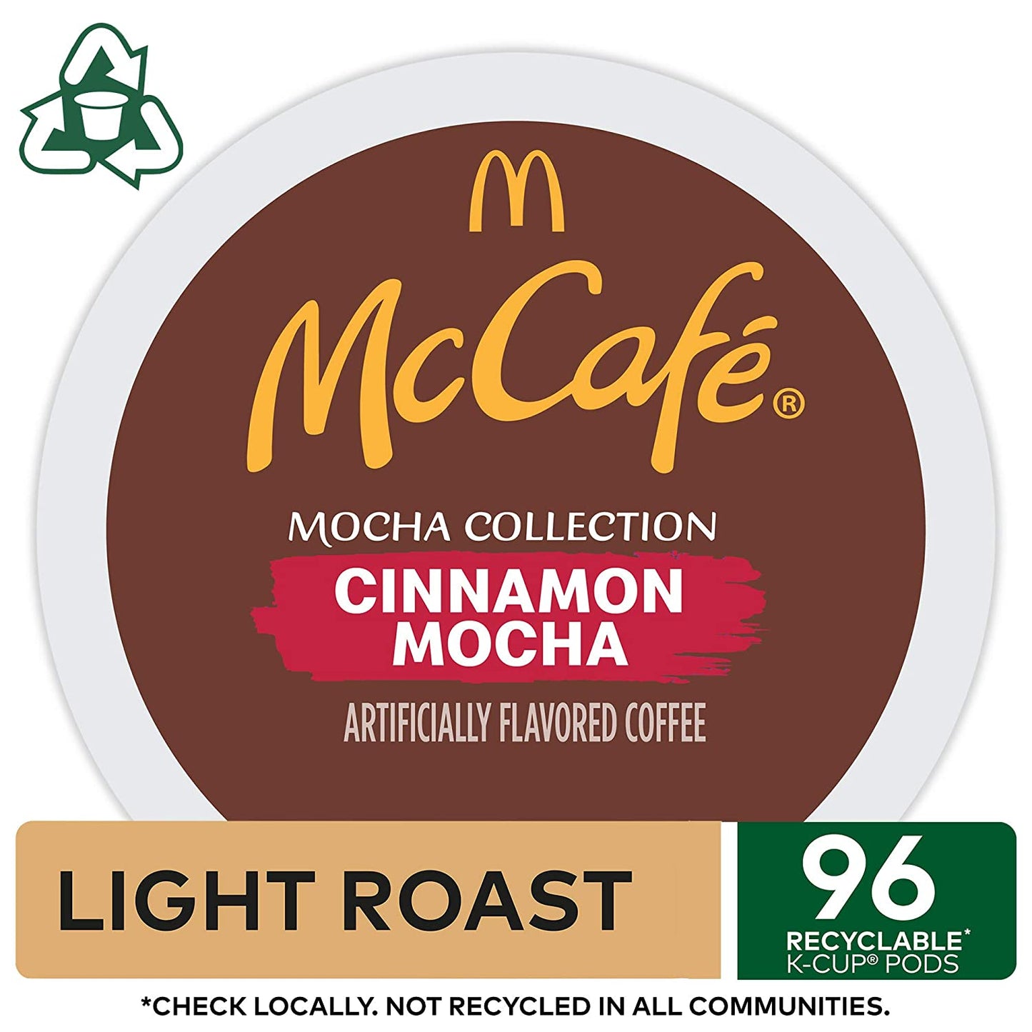 McCafe Cinnamon Mocha, Single Serve Coffee Keurig K-Cup Pods, Flavored Coffee, 96 Count