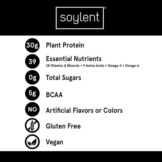 Soylent Complete Protein™ Gluten-Free Vegan Protein Meal Replacement Shake, Chocolate, 11 Oz, 12 Pack