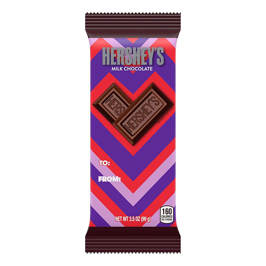 HERSHEY'S Milk Chocolate Candy, Bulk Valentine's Day, 3.5 oz Bars (24 Count)