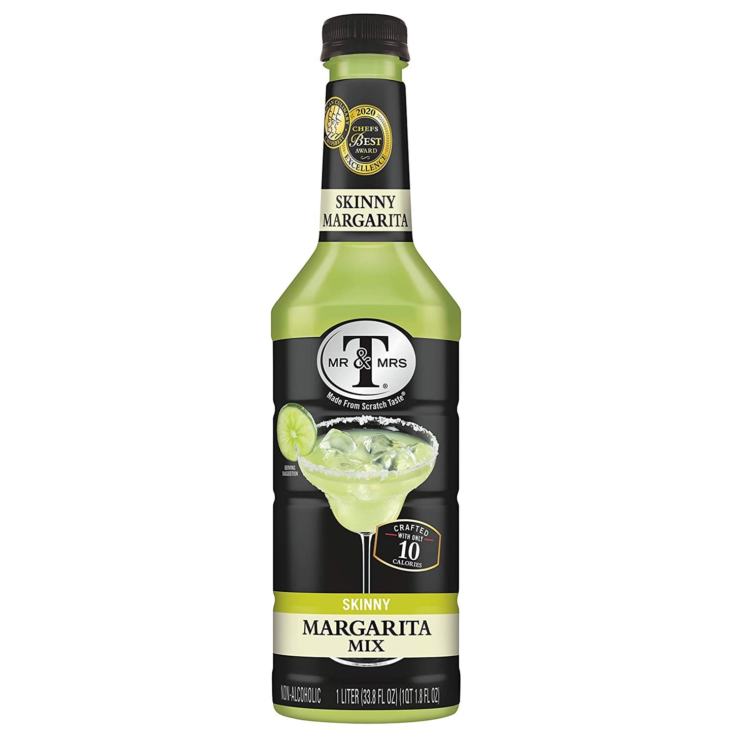 Mr & Mrs T Skinny Margarita Mix, 1 L bottles (Pack of 6)