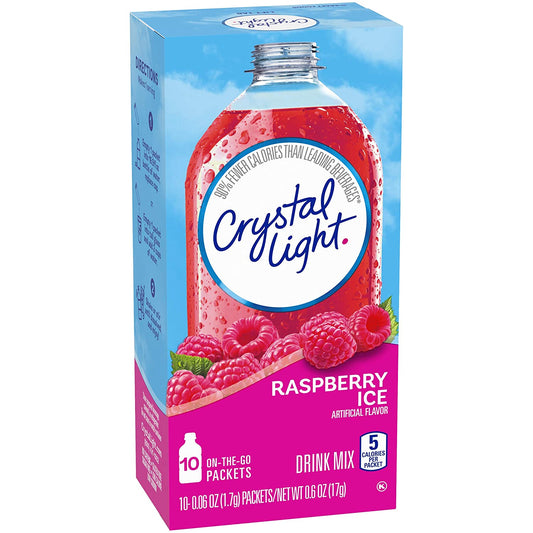 Crystal Light Sugar-Free Raspberry Ice On-The-Go Powdered Drink Mix 120 Count