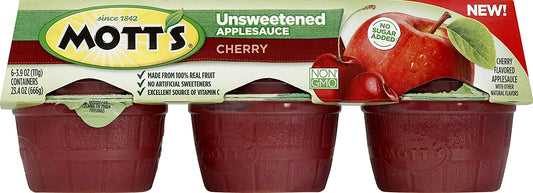 Mott's, Applesauce Cherry, (6 Count of 3.9 oz Containers) 23.4 oz