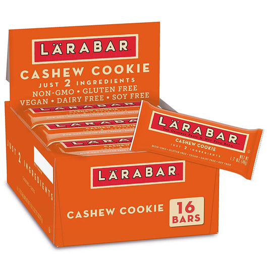 Larabar Cashew Cookie, Gluten Free Vegan Fruit & Nut Bar, 1.7 oz, 16 ct