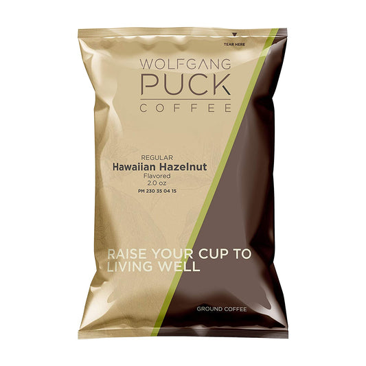 Wolfgang Puck Coffee, Hawaiian Hazelnut, each 2.0 ounce Portion Pack makes 8-10 cups (Pack of 18)