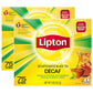 Lipton Tea Bags For a Delicious Beverage Decaf Black Tea Caffeine-Free and Made With Real Tea Leaves 75 Tea Bags (Pack of 2)