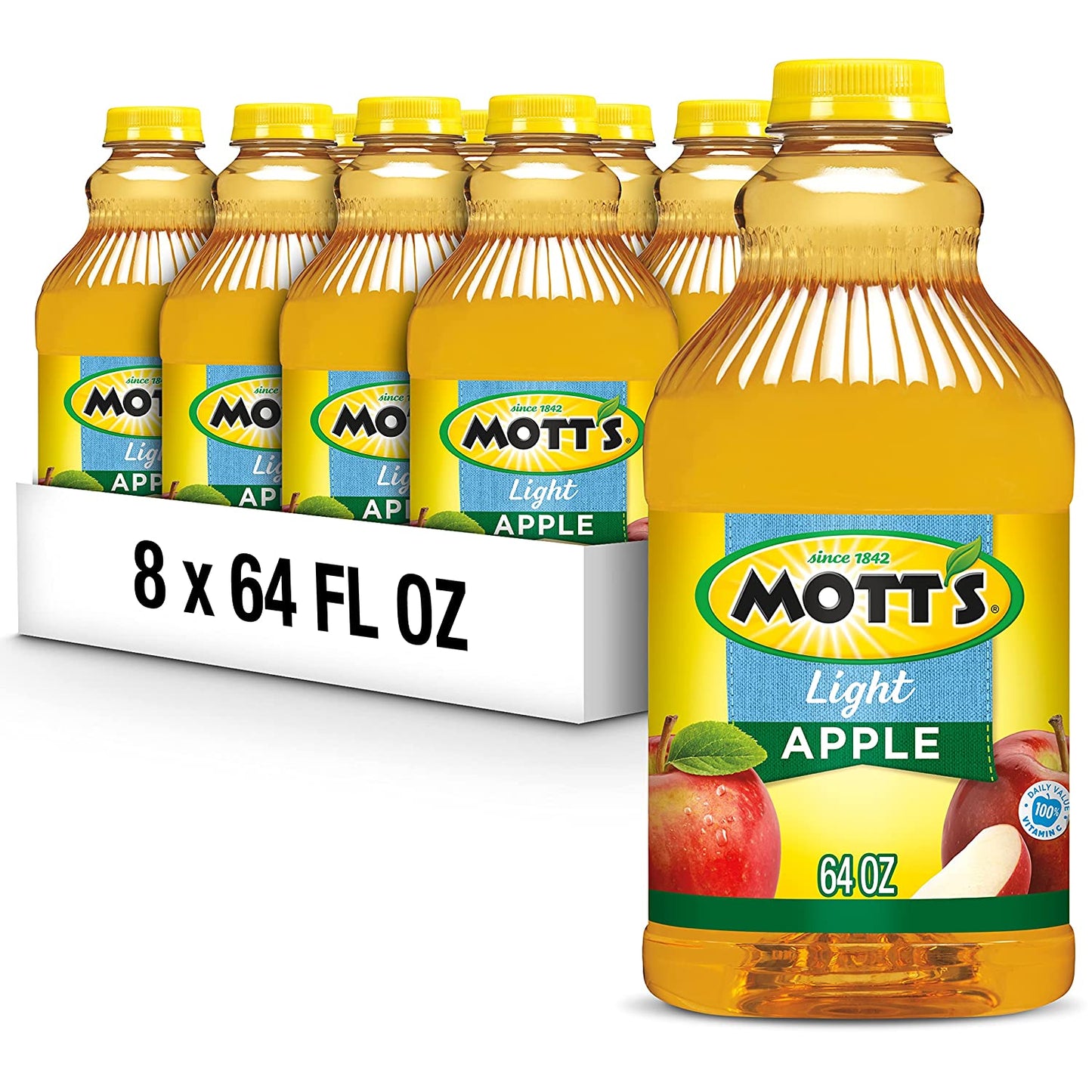 Mott's Apple Light, 64 fl oz bottles (Pack of 8)