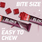 CLIF BLOKS Energy Chews - Black Cherry with 50mg Caffeine - Non-GMO - Plant Based Food - Fast Fuel for Cycling and Running-Workout Snack (2.1 Ounce Packet, 18 Count)