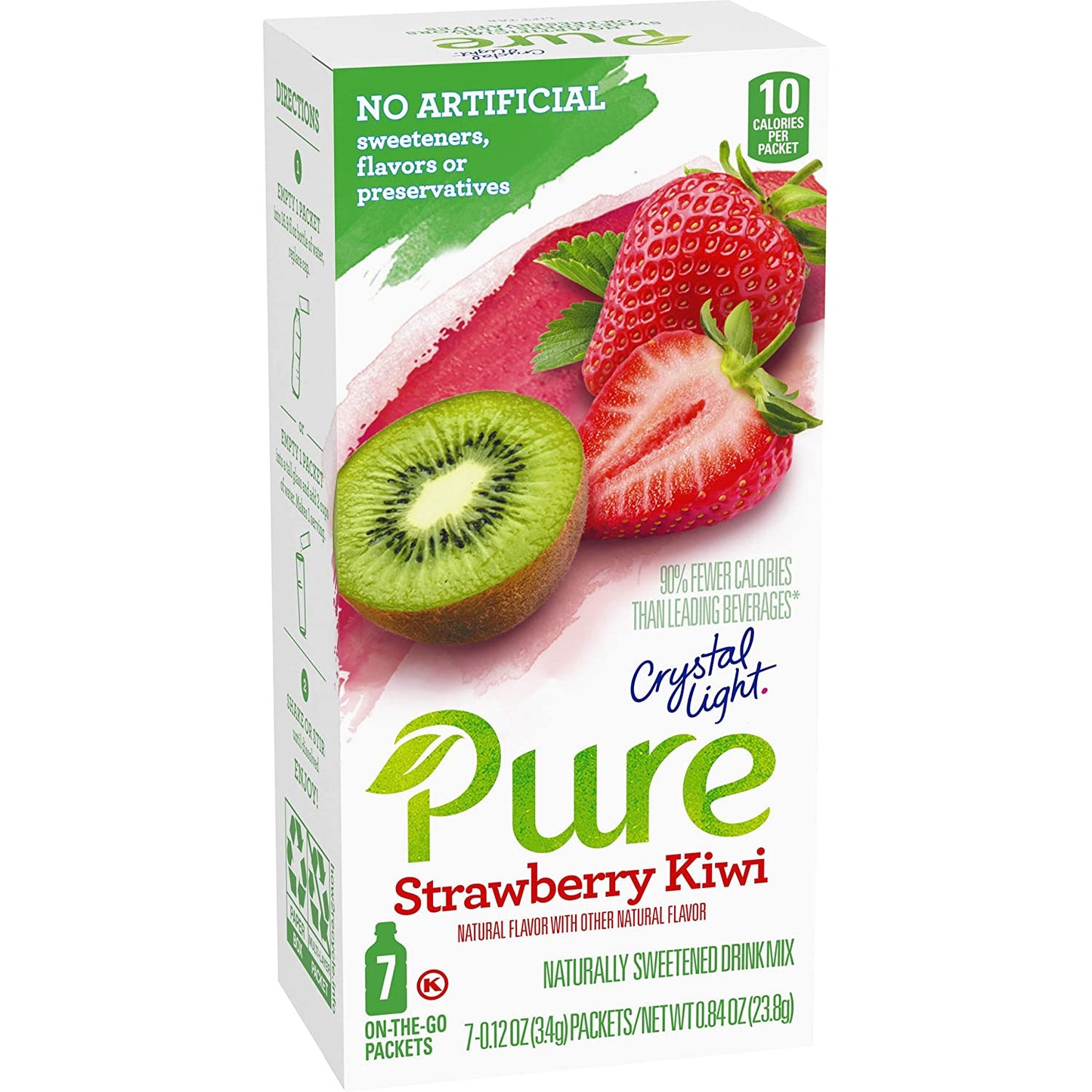 Crystal Light Pure Strawberry Kiwi Drink Mix (84 On-the-Go Packets, 12 Packs of 7) & Pure Grape Drink Mix (84 On-the-Go Packets, 12 Packs of 7)