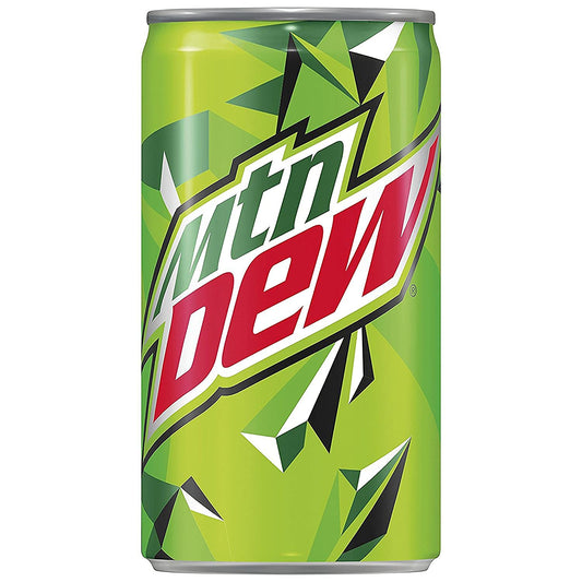 Mountain Dew Soda, 7.5 Ounce Mini Cans, 10 Pack