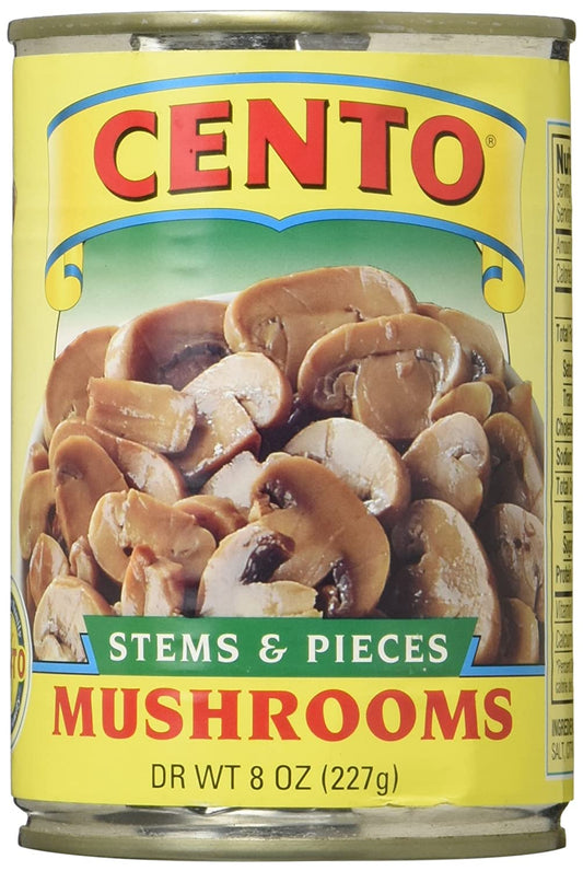 Cento Mushrooms, Stems and Pieces, 8-Ounce (Pack of 24)