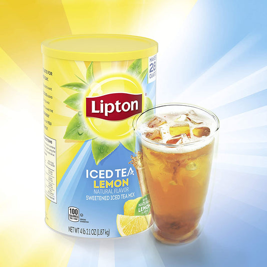 Lipton Iced Tea Mix, Lemon, 28 qt, 70.2 Ounce Pack of 2