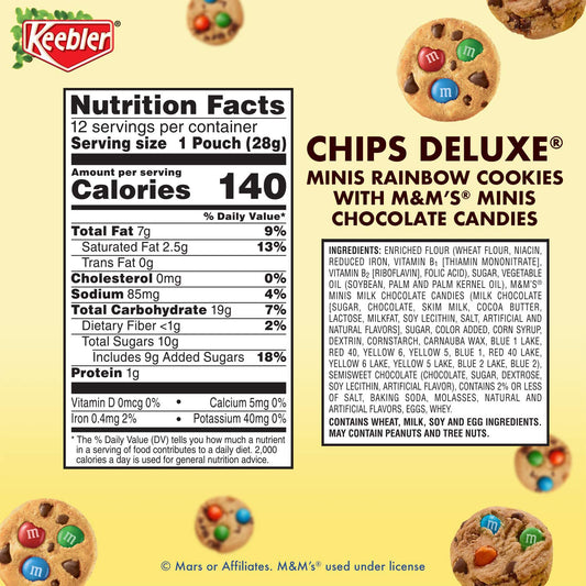 Keebler Chips Deluxe Rainbow Mini Cookies & Mother's Circus Animal Cookies, 24Count