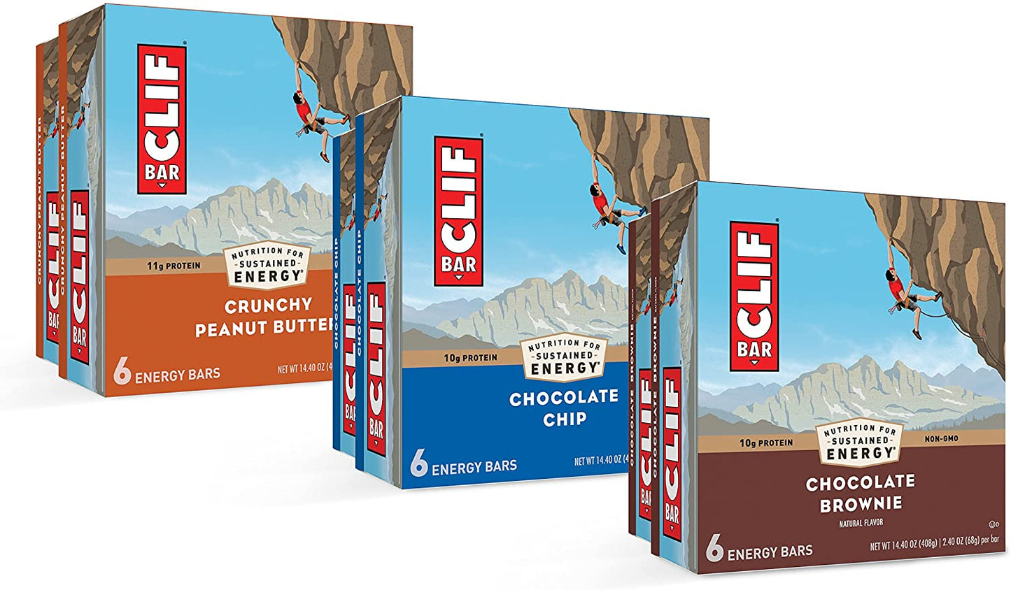 CLIF BARS - Energy Bars - Chocolate Chip - Made with Organic Oats - Plant  Based Food - Vegetarian - Kosher, 2.4 Ounce (Pack of 12)