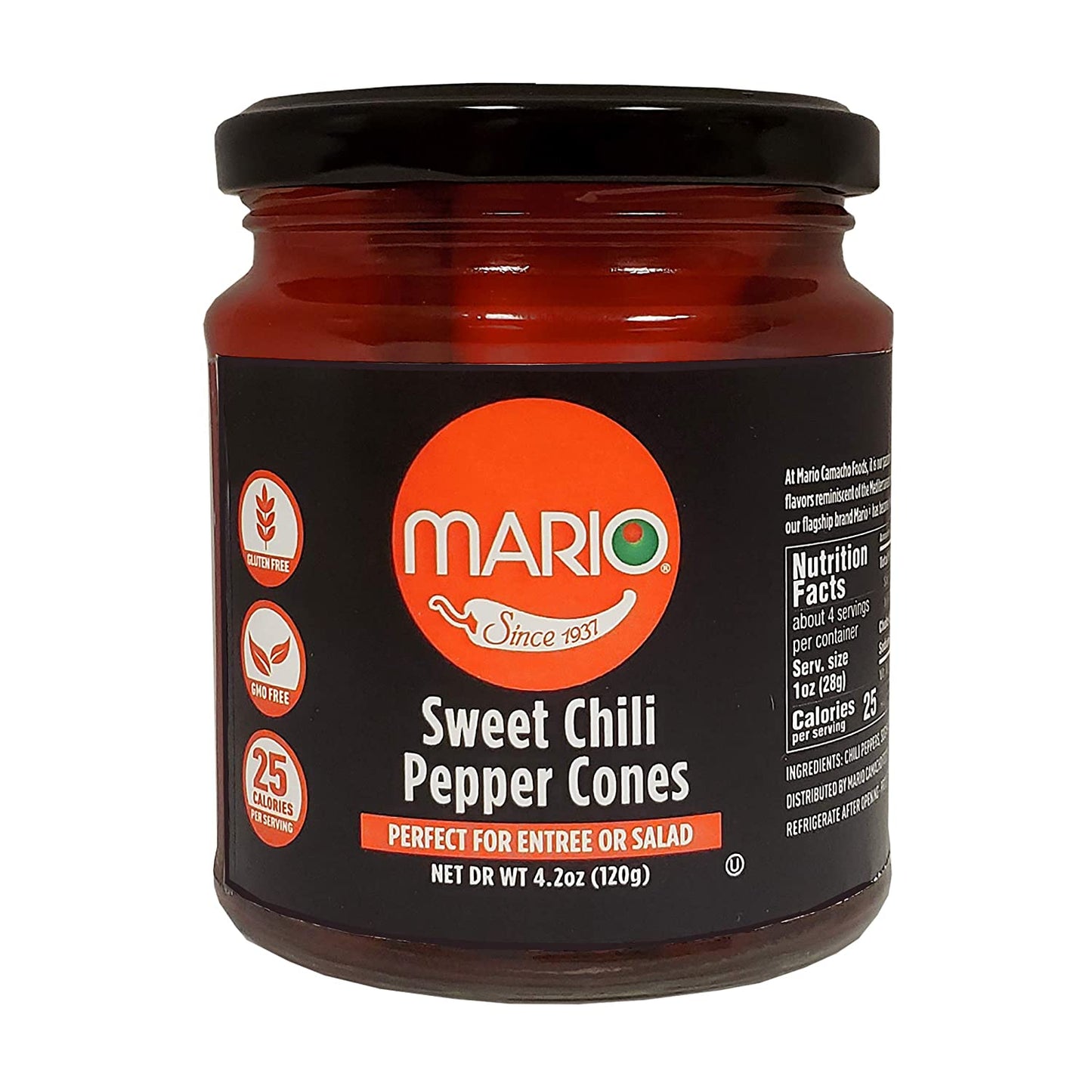Mario Camacho Sweet Mini Chili Peppers, Sweet, 4.2 Fl Ounce