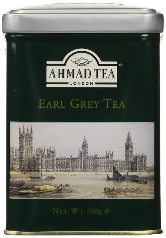 Ahmad Tea Caddy Gift Tin, English Scene, Earl Grey, 100 Gram