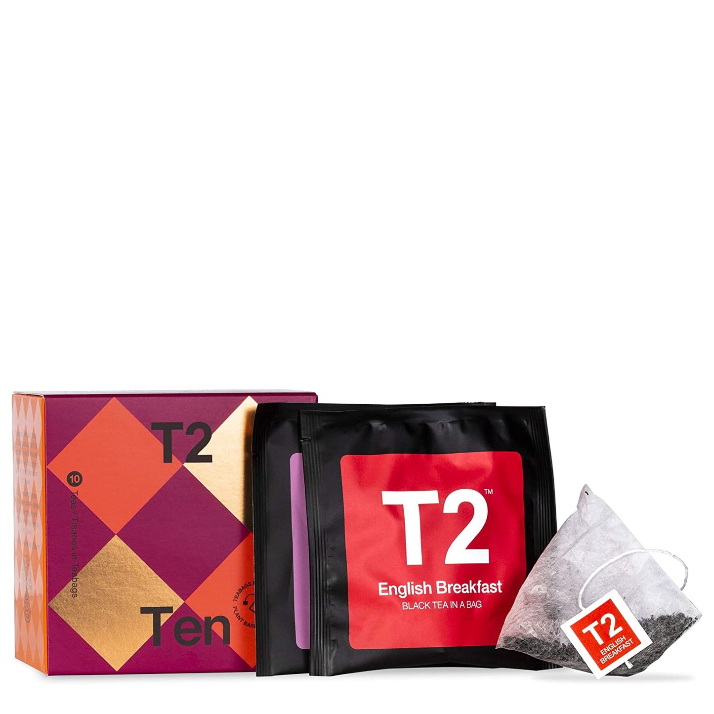 T2 Tea Ten Teabag Gift Pack 10 Bag Sachets, Assorted, 0.7 Ounce