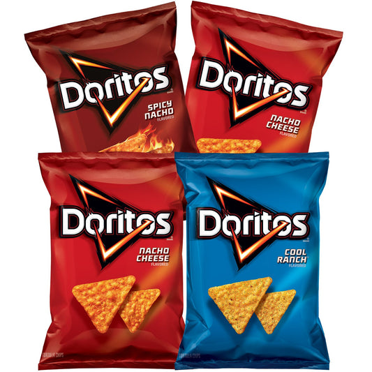 Doritos Flavored Tortilla Chips, Variety Pack, 4 Count