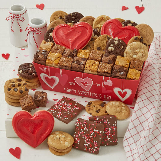 Mrs. Fields Cookies Happy Valentine's Day Small Crate - Includes: Nibblers Bite-Sized Cookies