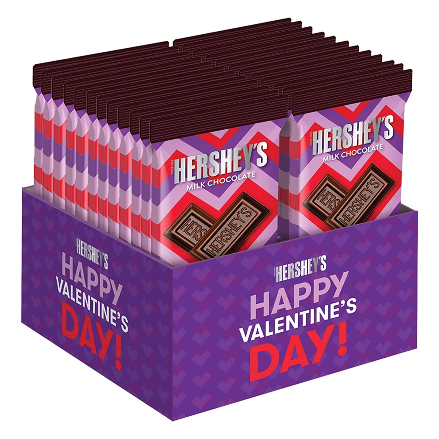 HERSHEY'S Milk Chocolate Candy, Bulk Valentine's Day, 3.5 oz Bars (24 Count)