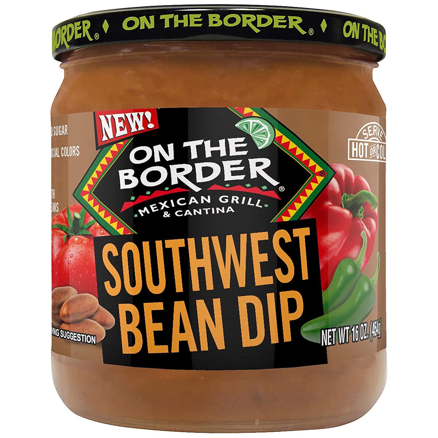 ON THE BORDER Southwest Bean Dip 16 oz. Jar (Pack of 8)