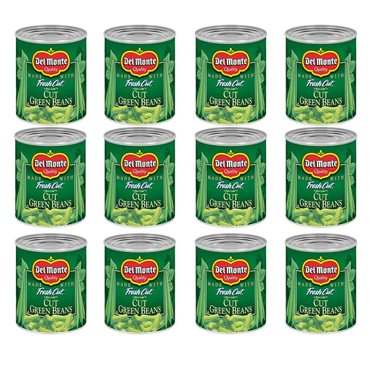 DEL MONTE BLUE LAKE Cut Green Beans, Canned Vegetables, 12 Pack, 8 oz Can