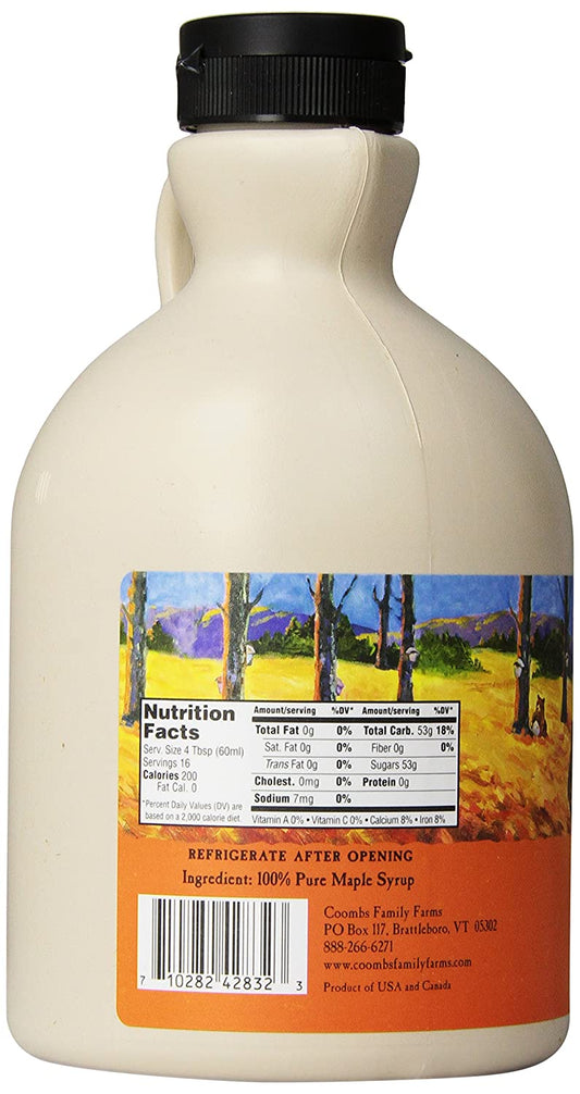 Coombs Family Farms Maple Syrup, Pure Grade A, Dark Color, Robust Taste, 32 Fl Oz (Pack of 1)