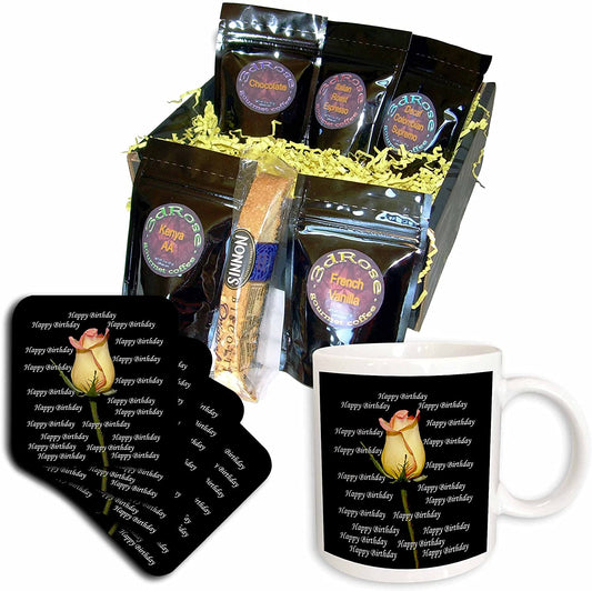 3dRose Happy Birthday Coffee Gift Basket, Multi