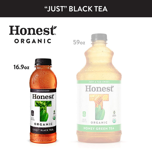 Honest tea Organic Fair Trade Just Black Tea, 16.9 fl oz (12 Pack)