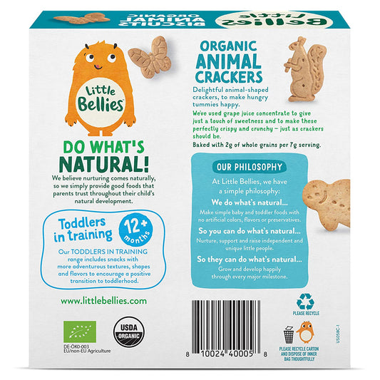 Little Bellies Organic Animal Crackers for 12+ Months, 4.58 Ounce Bag (Pack of 5)
