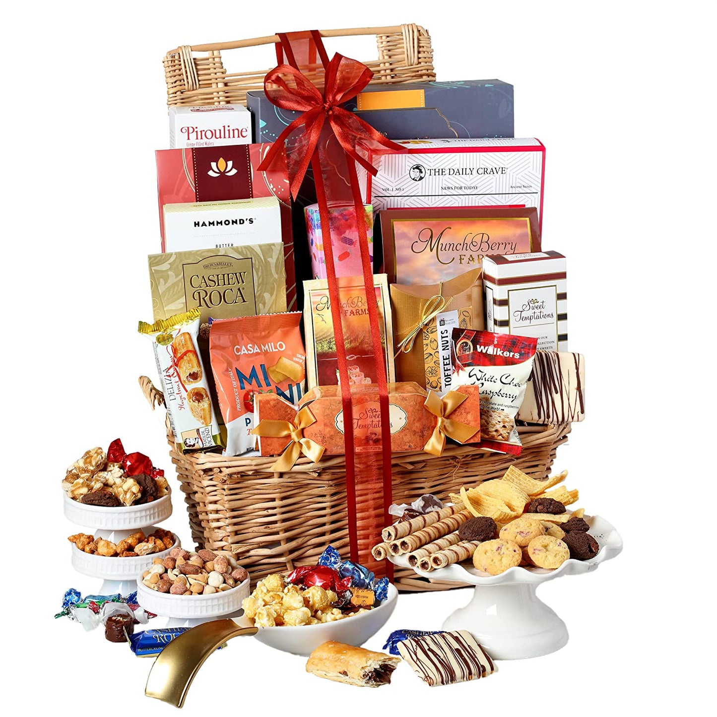 Broadway Basketeers Deluxe Gift Basket with Lindt Chocolates, Perfect For Valentines Day, Father's Day, Thinking Of You, Corporate Gifts, Birthdays, And More!