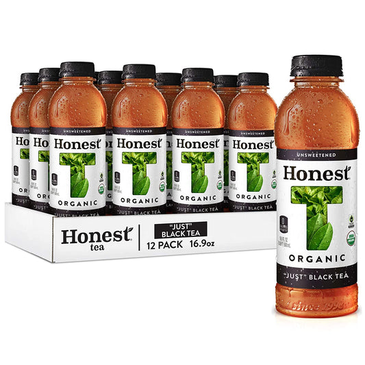 Honest tea Organic Fair Trade Just Black Tea, 16.9 fl oz (12 Pack)