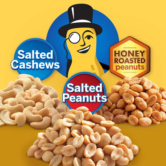 PLANTERS Variety Packs (Salted Cashews, Salted Peanuts & Honey Roasted Peanuts), 36 Packs