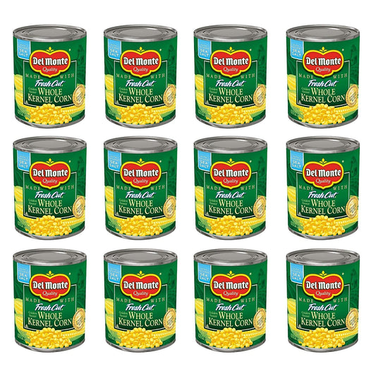 Del Monte Canned Fresh Cut Golden Sweet Whole Kernel Corn, 8.75-Ounce (Pack of 12)