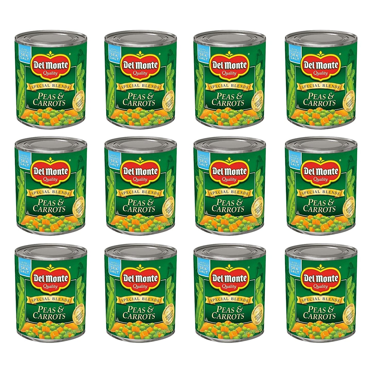 DEL MONTE SPECIAL BLENDS Peas & Carrots, Canned Vegetables, 12 Pack, 8.5 oz Can