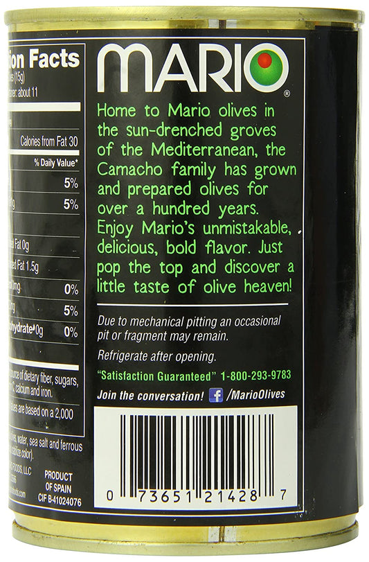 Mario Olive-Large Ripe, 6 Ounce (Pack of 12)